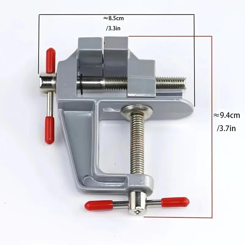 

Mini Bench Vise Muliti-Funcational 3.5 Aluminum Miniature Small Jewelers ,Hobby Clamp On Table Flat Pliers Tool Vice