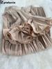 Wavy Edge Pleated Skirt High Waist Slimming Office Wear Versatile Long Dress for Women