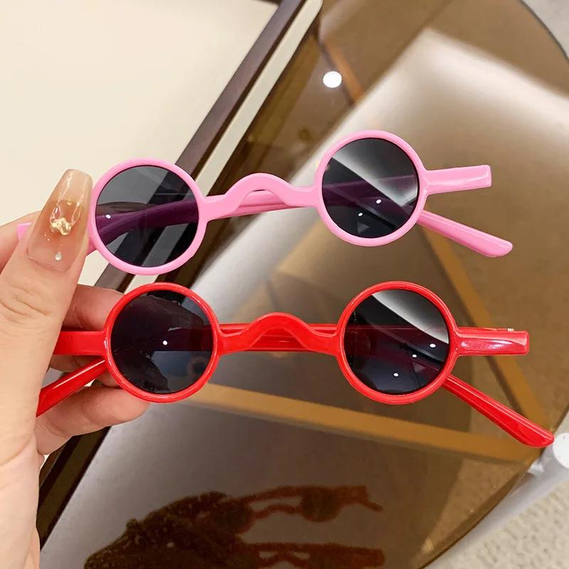 Round Baby Sunglasses Trendy UV Protection Glasses for Boys Girls Children Fashion Cute Sun Glasses for Kids Aged 0-3 Years
