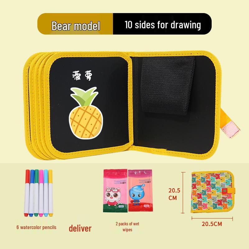 Portable Children's Drawing and Coloring Board - Reusable, Erasable, and Compact Toy for Kids