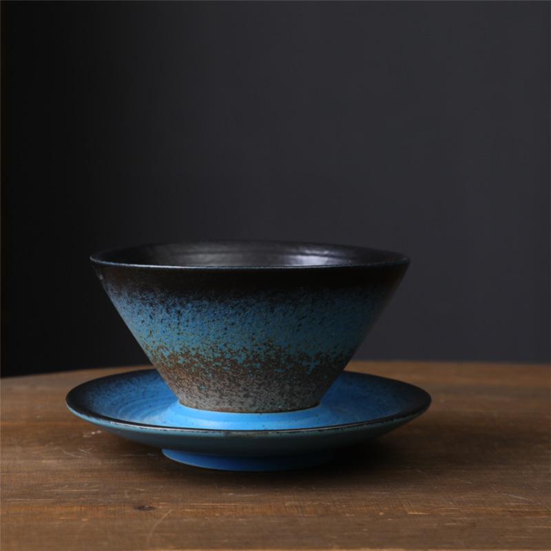 Creative Ceramic Cup Light Luxury Coffee Cup Saucer Set Retro Design Water Cup Afternoon Tea Cup