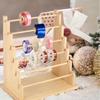 Wooden Ribbon Organizer Storage Display Stand Portable Tabletop Organizer Ribbon Spool Holder Rack for Home Cake Wrapping Gift