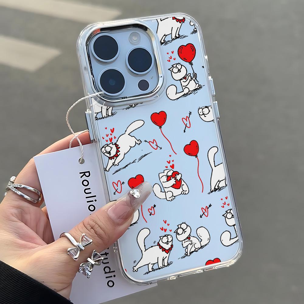 Cute S-Simons-Cat New Phone Case For Xiaomi Redmi Note 15 14 13 14c 13c 12 11 12s 12c 10c 10 9 Pro Plus 4G 5G Transparent Cover