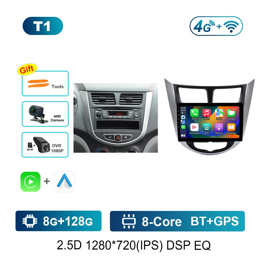9'' for Hyundai Solaris Accent I25 2010 - 2016 Android OS GPS Car Video Multimedia Player Bluetooth WiFi HD Screen 4G Auto Tools