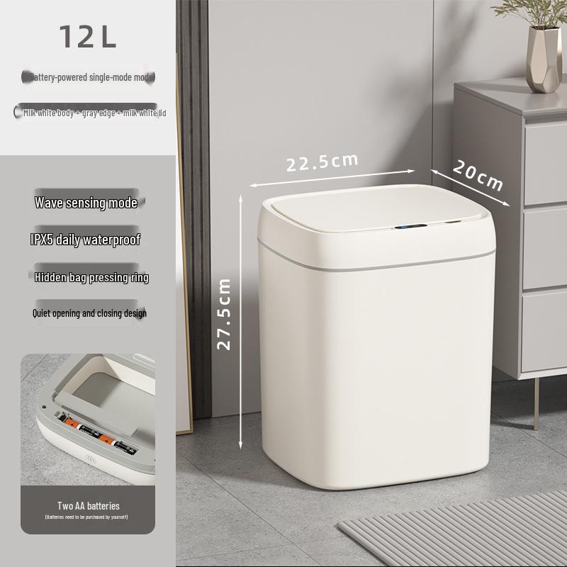 2026 Modern Smart Trash Can: 14L Automatic Sensor with Sealed Odor Lock for Home Use