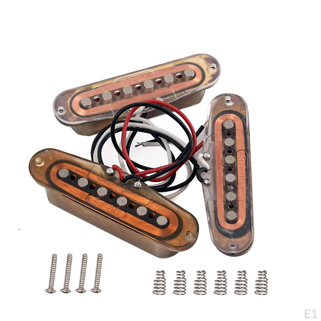High Output Guitar Pickup Pickups Neck Middle Bridge Set for ST Bronze