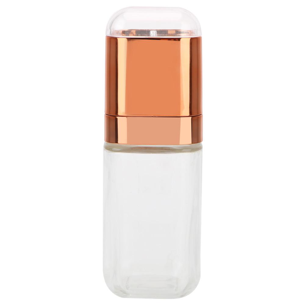 Rose Gold Glass Bottles Herb Grinders With Adjustable Ceramics Rotor Manual Salt Pepper Mill Kitchen Tools Spice Jar Containers
