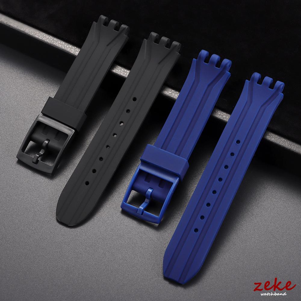 Für Swatch SUIB400 SUIK400 Silikon-Uhrenarmband 18mm Ersatz-Gummiarmband Herren Damen Wasserdichtes Sport-Armband Armband Gürtel