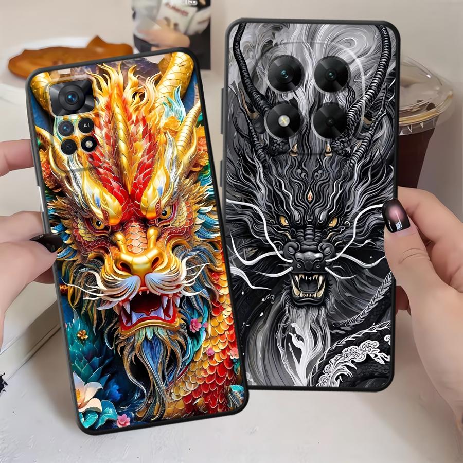 Phone Cover Case for Xiaomi Redmi Note 14 K80 12C 13C 14C 12 11 A1 9 8 7 13 Pro Plus A4 A5 10 A3 A2 A1 K40 Cool Dragon
