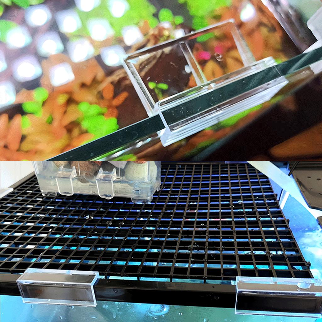 5/6/8/10/12mm Acrylic Aquarium Fish Tank Clips Glass Cover Support Holders Accessories for Aquarium Filter Lamp Stand 10Pcs