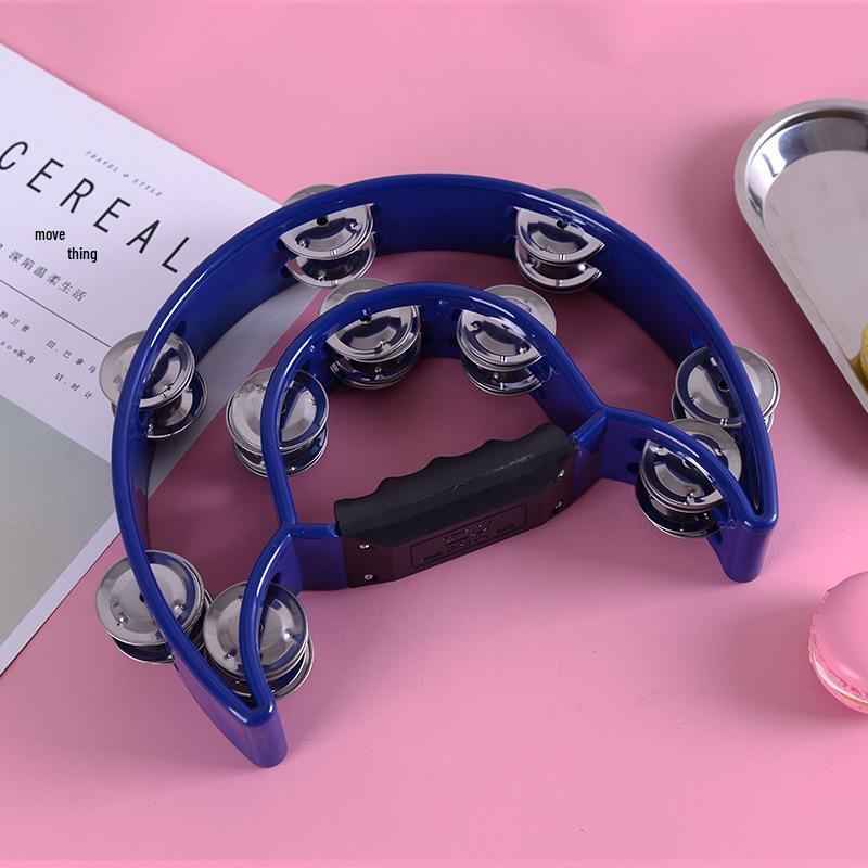 EASTTOP Double-ring Tambourine with Color Box for Kindergarten Teachers and Children s Performances темно-синий