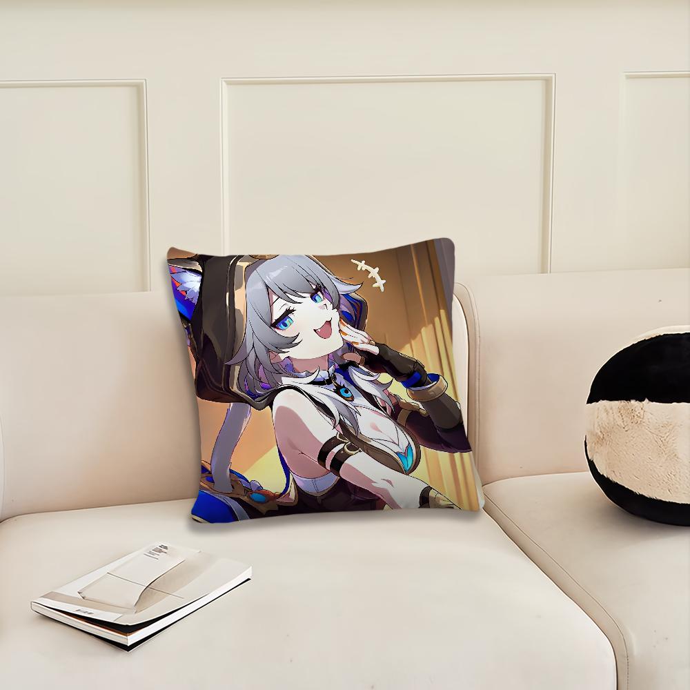 Cipher Honkai Star Rail Game Cushion Cover Cushion Room Bedroom Headboard Sofa Living Backrest Nap Time Pillow Case