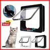 L/XL Cat Flap Door with 4 Way Lock Security Flap Door for Dog Cat Kitten Small Pet Gate Door Kit Cat Puppy Safety Gate