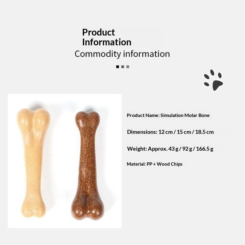 Dog Bone Chew Toys Indestructible Natural Non-Toxic Anti Bite Portable Toys for Indoor Outdoor Use