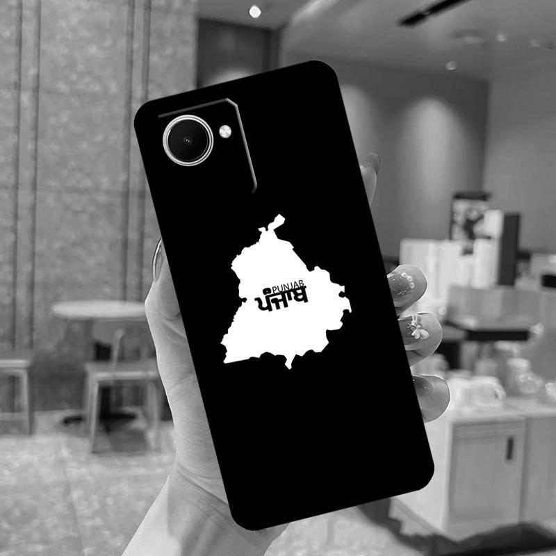 Punjab Map Case For Realme C55 C33 C31 C35 C30 C11 C15 C25s C21Y GT Neo 5 3T 2T 8 9 10 11 Pro Plus