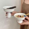 Minimalist Ceramic Pedestal Dessert Bowl