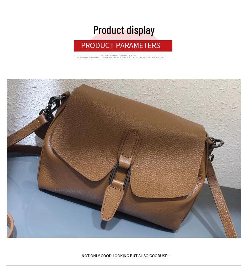 Women's Genuine Leather Cowhide Shoulder Crossbody Bag - Trendy, Versatile, and Soft