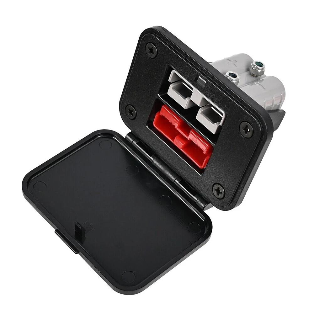 1Pc 50A For Anderson P-lug Charging Panel Flush Mount Bracket Cover Connector P-lug Bracket For Ship Yacht RV Bus Caravan