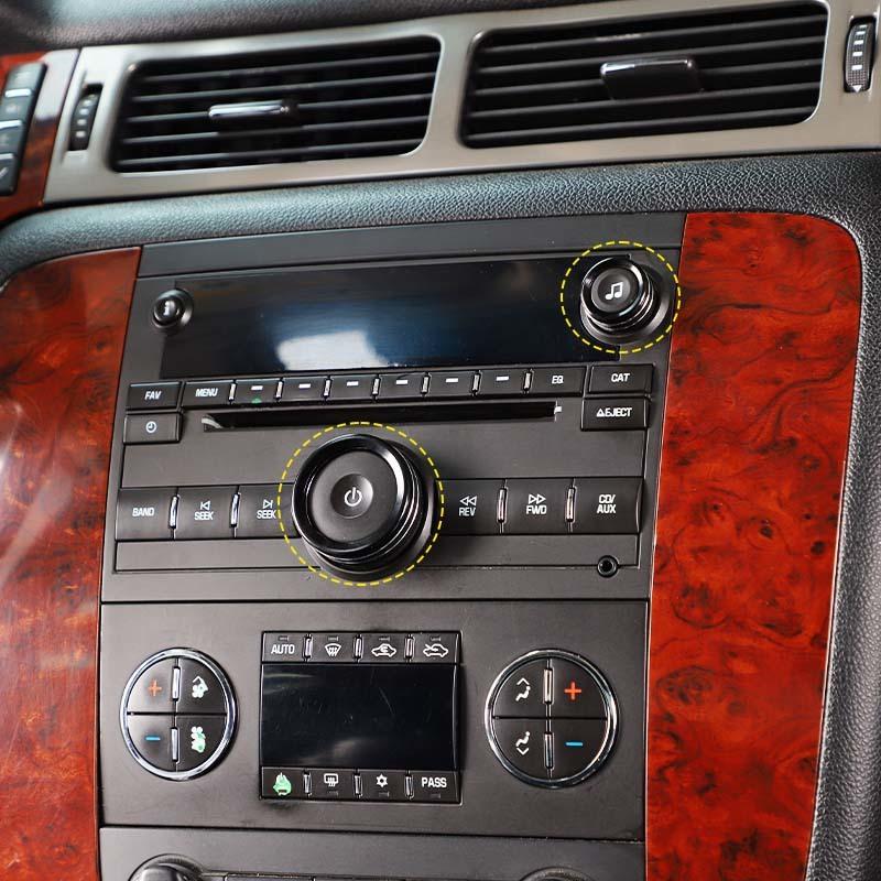 Aluminum Alloy  Central Control Knob Decorative Ring Cover For Chevy Silverado/Tahoe For Suburban/ Avalanche/GMC-YUKON 2007-2013