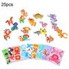 25Pcs DIY 3D Animal Puzzle Set Insect Dinosaur Sea Animal Puzzle Assembly Activity Game Kids Educational Jigsaw Toy Classroom Prizes Party Favors