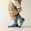 Men's Dress Socks Cotton Crew Socks 3 Pairs Breathable and Sweat-absorbing Funky Colorful Pattern  Crew Socks
