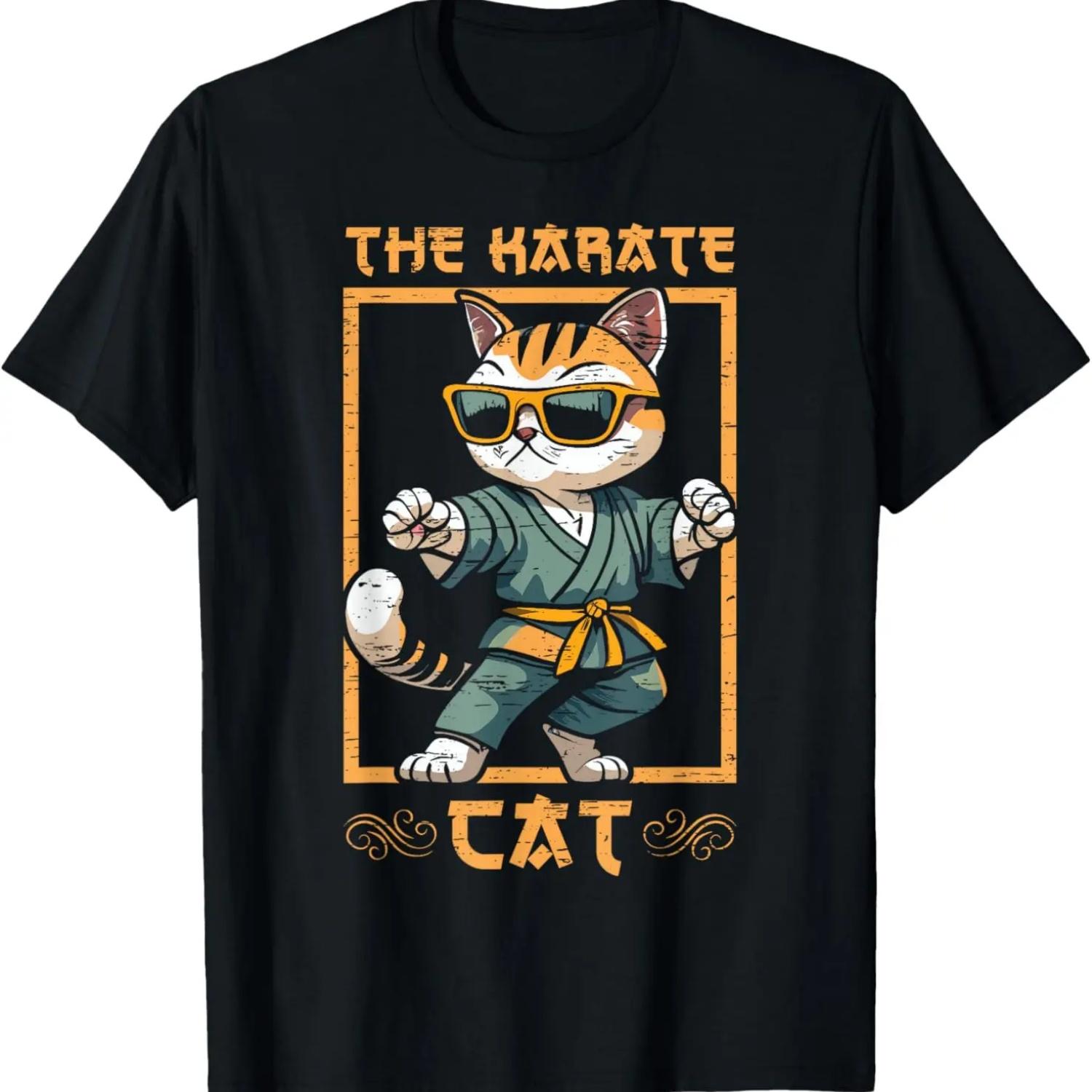 

Karate Black Belt Cat T-Shirt S