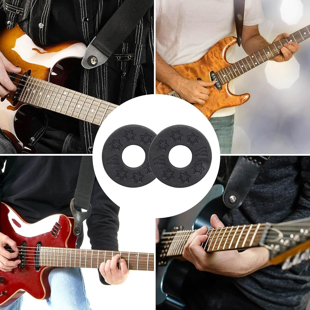 Stoooduo Guitar Strap Locks Set of 10 Silicone Guitar Strap Stop Straps Lock Pins Strap Pins Musi...