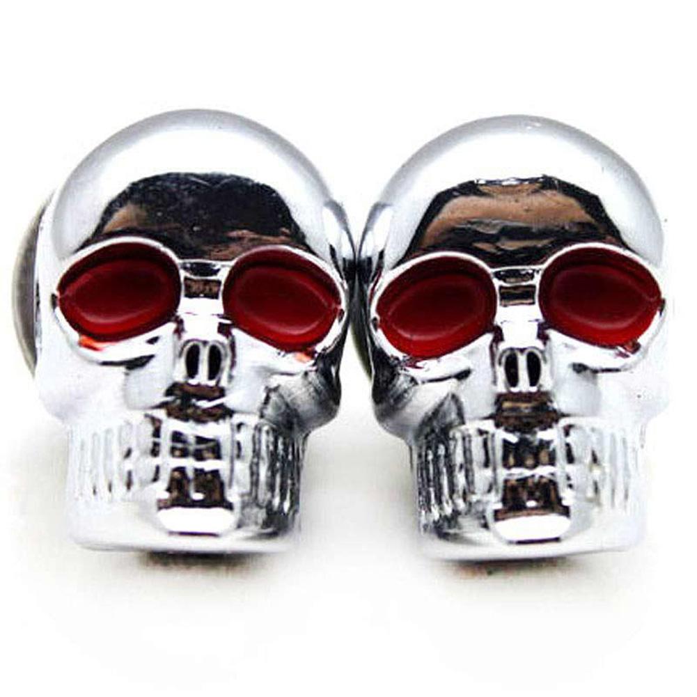 2Pcs Motorcycle Skull License Plate Frame Bolts Screws Auto License Plate Screws Car Truck Fastener Cap Bolts For Any 6mm Bolts Stem Caps1