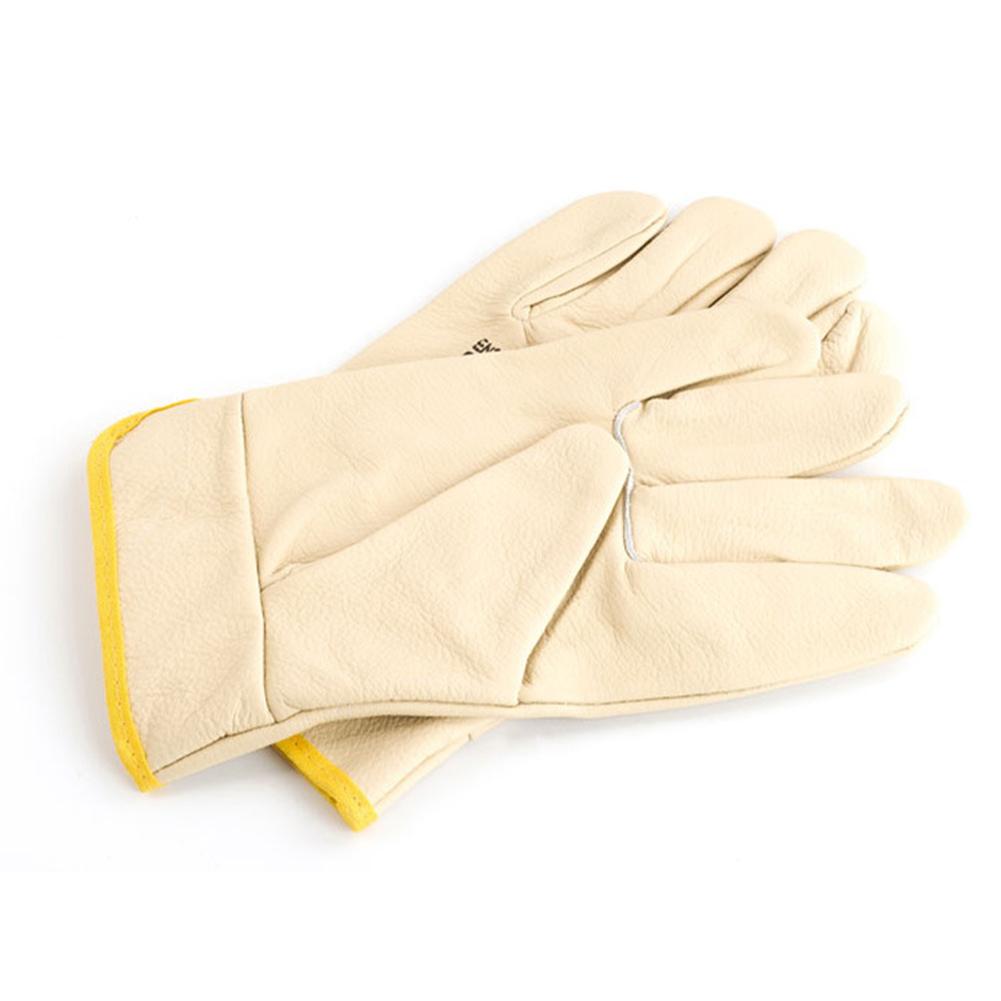 1Pair Cowhide Electric Welding Protective Gloves Wear-Resistant Anti-Scald Industrial Protective Gloves
