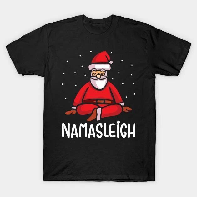 Namasleigh Yoga Funny Christmas Sweater Made in Australia T-Shirt L