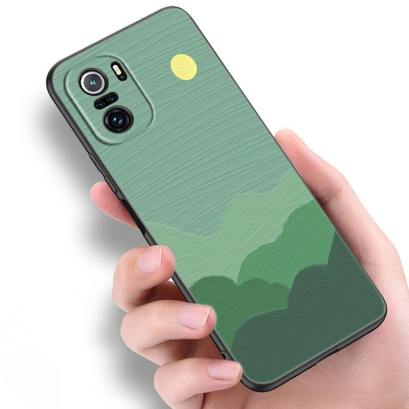 Emboss Flower Art Phone Case For Xiaomi Mi POCO X3 NFC GT M4 M3 12 11T 10T Pro A3 11 Lite NE 5G 12X 11i F3 Soft TPU Black Cover