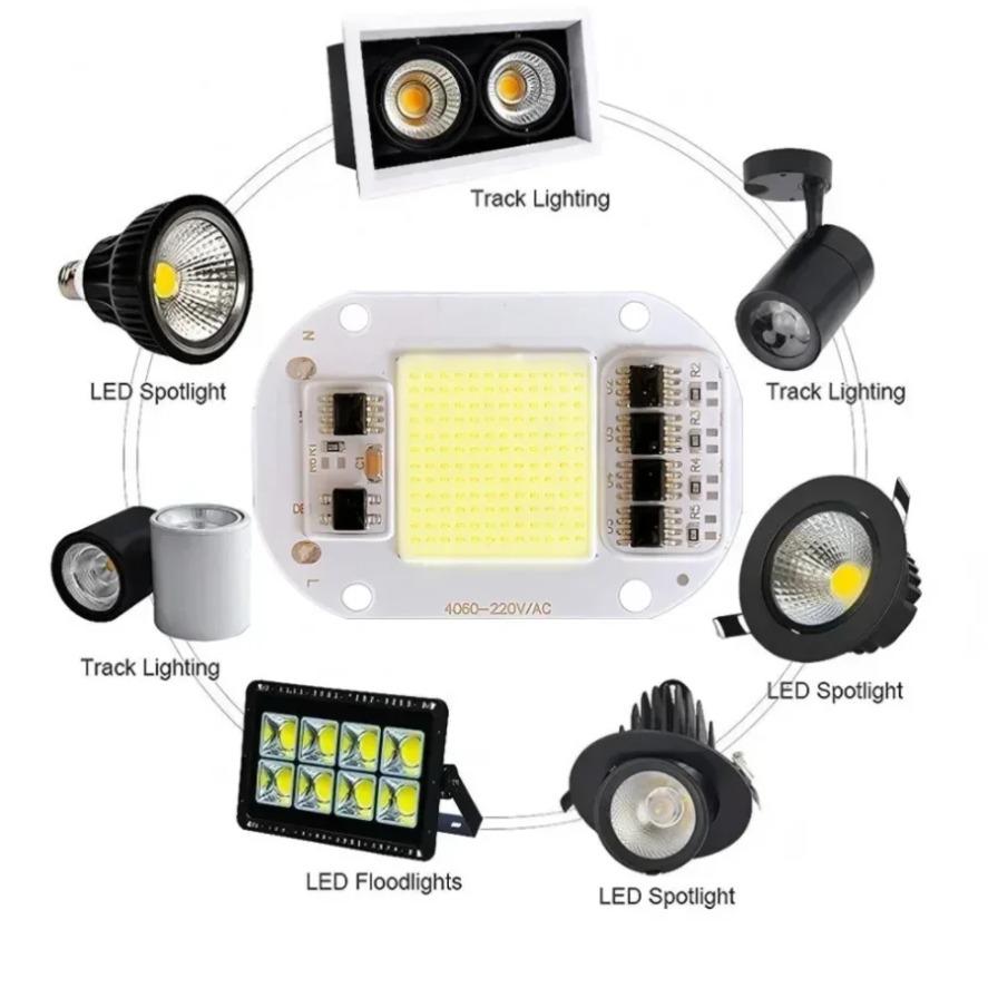 AC220V LED COB Chip 50W Light Source No Need Driver for LED Lamp Beads Flood Light Spotlight Lamp High Brightness Chip