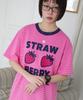 Wondeobijiteo Striped Strbr T-Shirt [Pink]