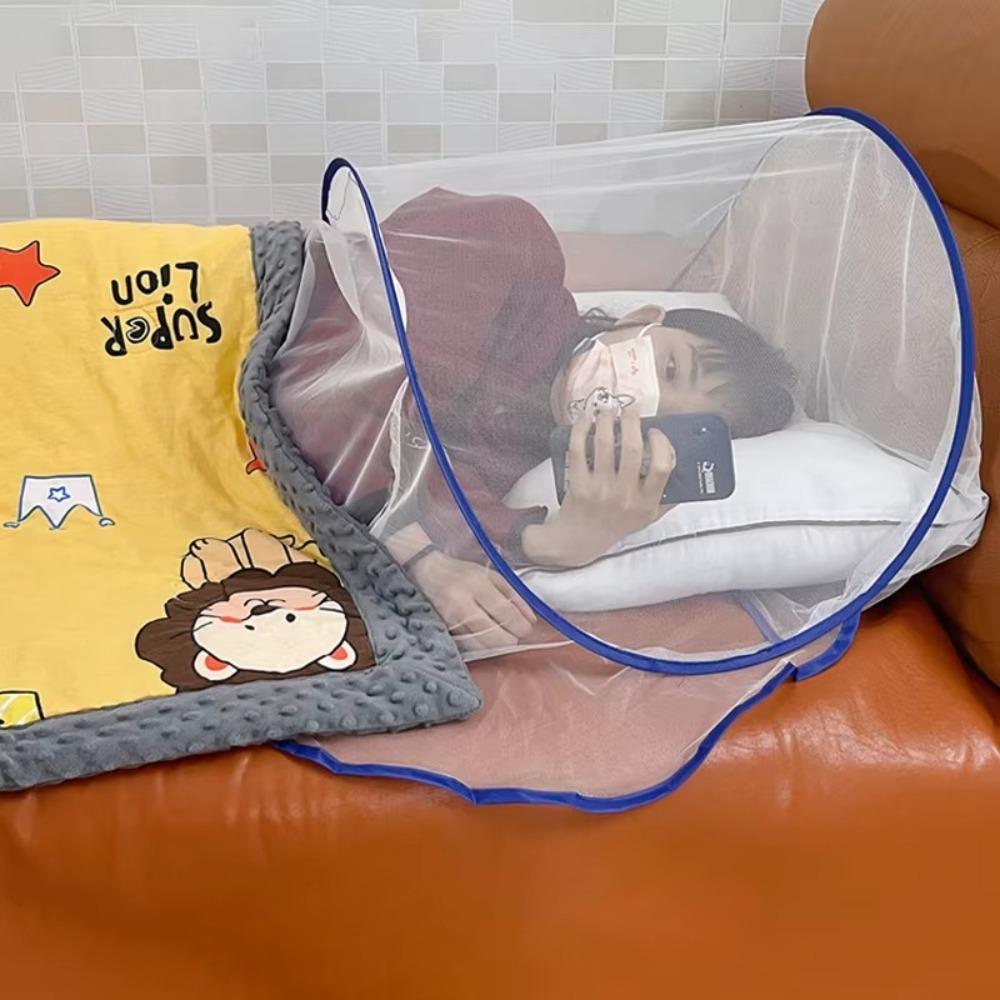 Anti Mosquito Insect Mosquito Net Mesh Canopy Folding Bed Tent Summer Head Net  Travel Sleeping