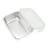 304 Stainless Steel Lunch Box Leakproof Food Storage Containers Square Bento Box 350ml
