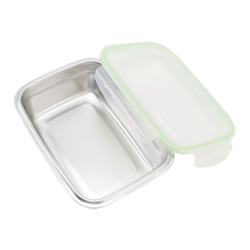 304 Stainless Steel Lunch Box Leakproof Food Storage Containers Square Bento Box 350ml