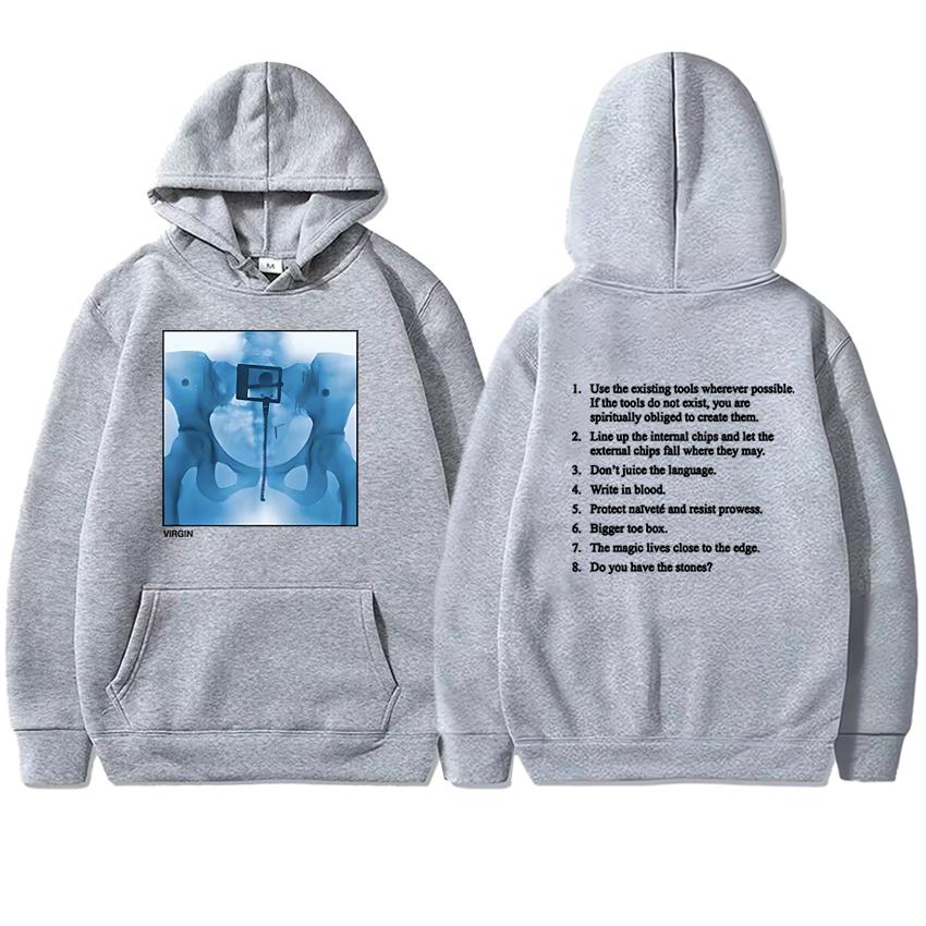 Fashion 2025 Virgin Album Double Sided Print Sweatshirt harajuku Style Fleece Men Women Autumn Winter Hoodie Long sleeve Unisex