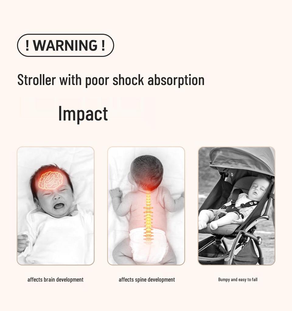 Reversible Baby Stroller: Sit & Lie, Foldable, Lightweight, High Landscape, 0-3 Years, Baby Carriage.