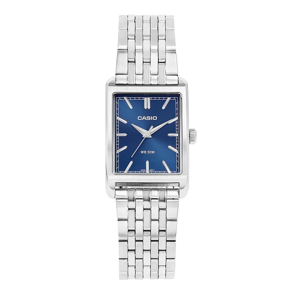 Casio Универсальные Аналоговые Квадратные Винтажные Металлические Часы Mtp B215d 2avdf MTP-B215D-2AVDF