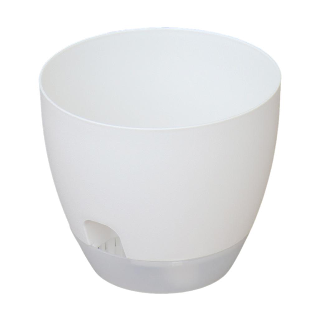 Lazy Self-absorbing Water Flower Planter with Tray Promote Root Respiration Vase Simple Flowerpot for Garden Planting Supplies