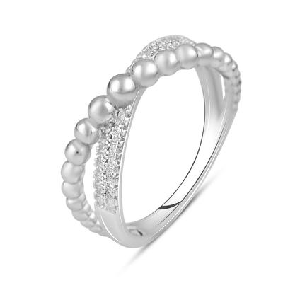 Srebrny pierścionek z cyrkoniami (2129929) 3,76 gr. 925 próbek