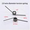 Torsion Spring Steel High Strength V-Shaped Wire Diameter 2.0mm Outer Diameter 14.7mm Angular Length 40mm Torsion Springs (Length : 1pcs)
