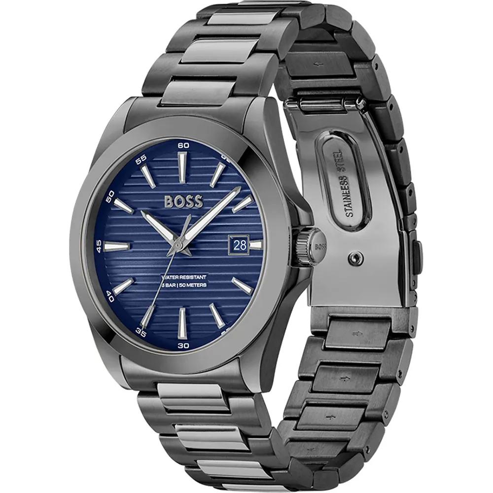 BOSS Strike Blue Dial Stainless Steel Grey Gents Quartz Watch 1514175