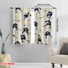 2pcs,2D Plane Printing Curtain Fabric Hockey Motion Polyester (without Rod) Holiday Use for Living Room & Kitchen Decor