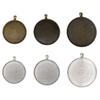 Women Men Vintage Style Round Pendant Base Necklace Hanging Decoration Jewelry Handmade Handicraft Accessories