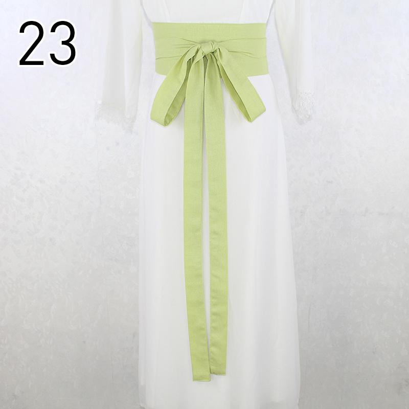 

360cm Traditional Chinese Hanfu Waist Belt Cotton Linen Long Silk Sash Antique Elegant Solid Color Dress Decor for Women 360cm