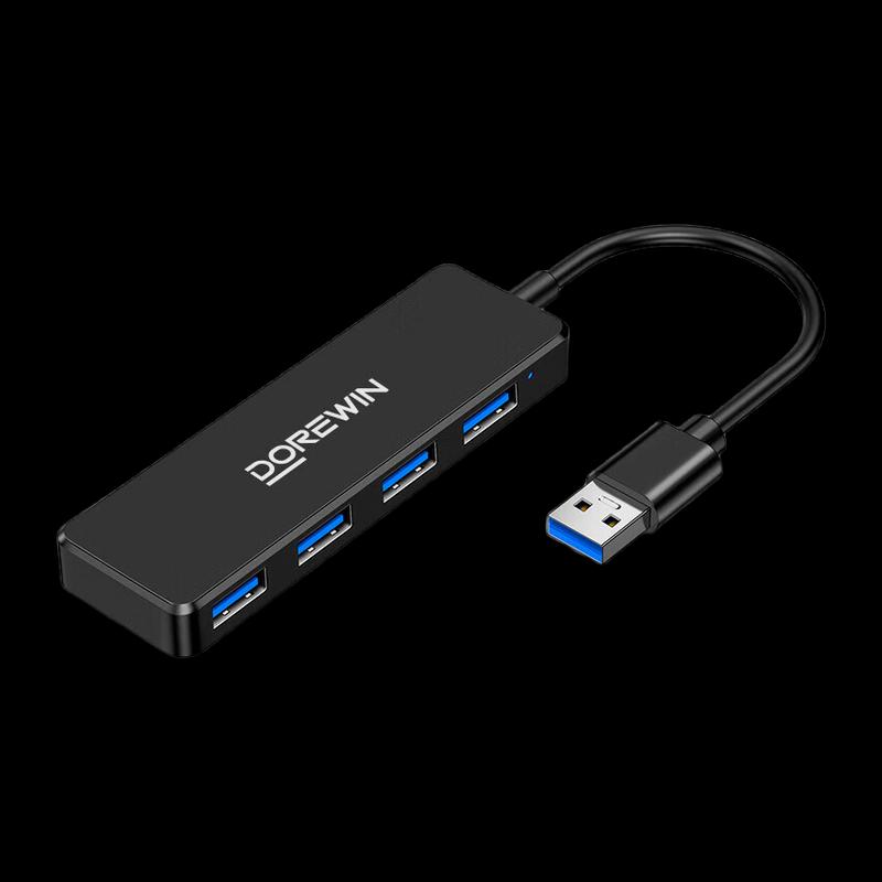 DOREWIN USB 3.0 4-Port Hub with Type-C Adapter