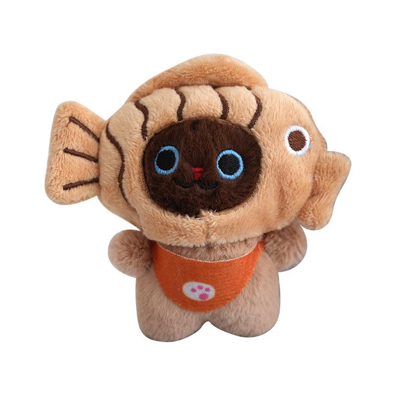 Adorable Mini Cat Plush Keychain Soft Pp Cotton Cute Cartoon Animal Design