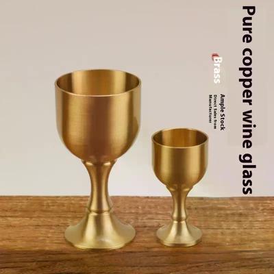 Brass Wine Glass Restaurant Goblet Tabletop Red Wine And White Wine Trumpet Copper Crafts Copper Decoration Mini Shot Glass