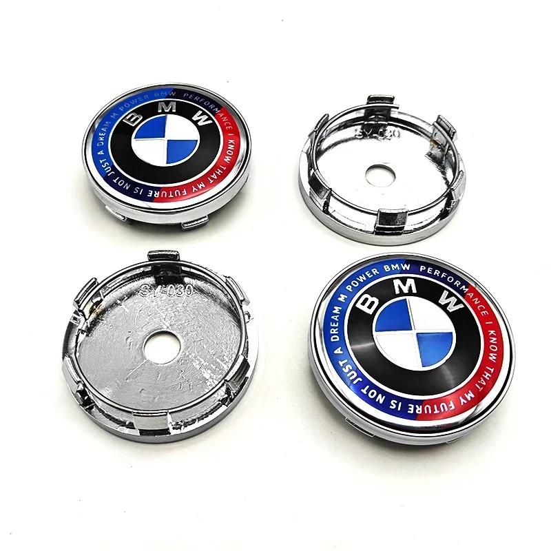 2026 Hot 4PCS 56/60/68mm Car Hub Cap Decor Sticker Badge Wheel Center Covers Decal Auto Accessories For BMW M E36 E46 E60 E90 F10 E36 G20